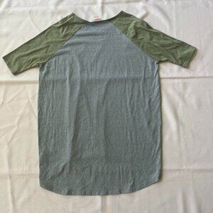 LulaRoe Irma Tunic Top Shirt Gray/green XXSmall